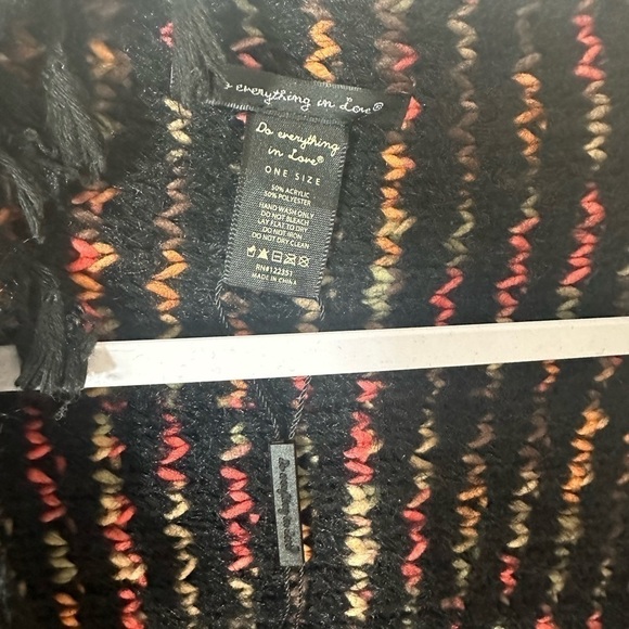 do everything in love tweed one size open front cardigan fringe trim shimmer - Picture 7 of 7